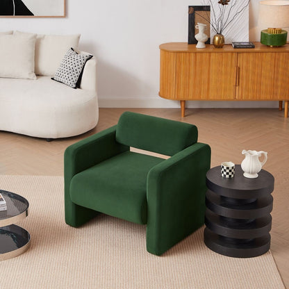 Lilah Modern Boucle Fabric Armchair - Basil Green - Cosy Abode
