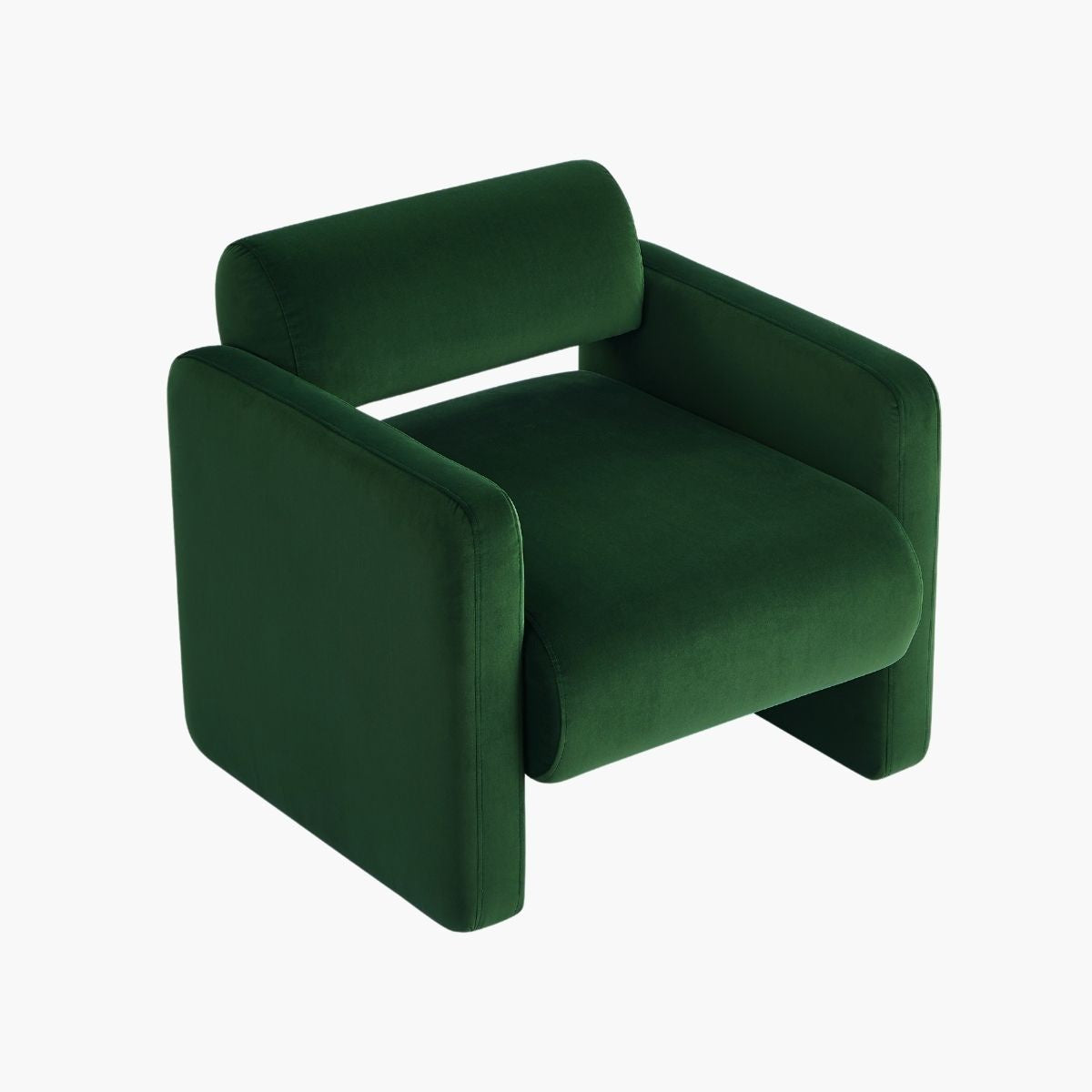 Lilah Modern Boucle Fabric Armchair - Basil Green - Cosy Abode