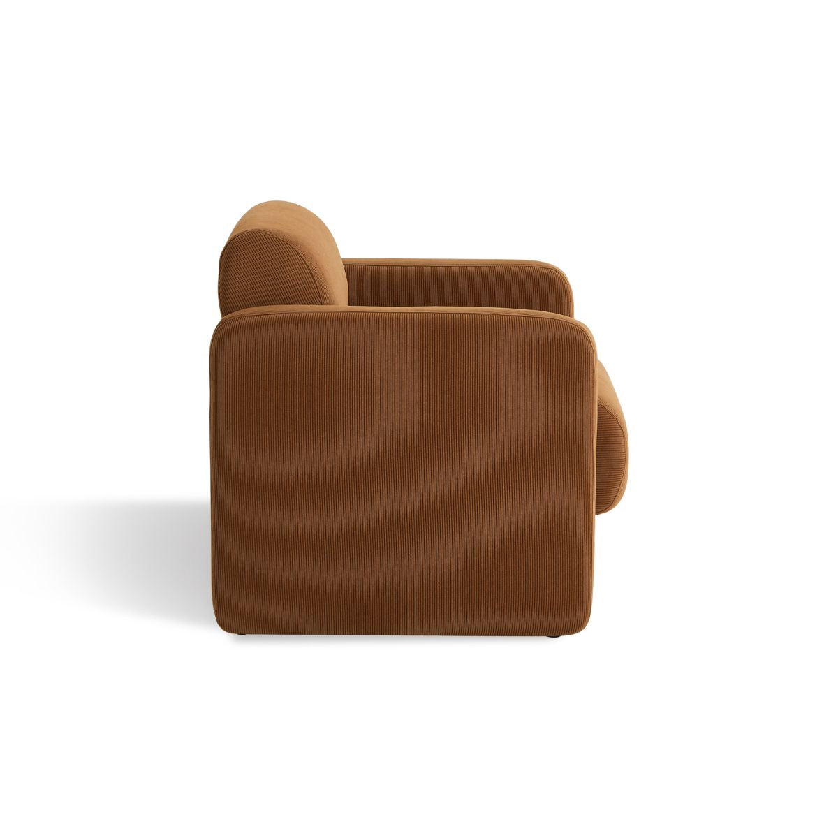 Lilah Modern Boucle Fabric Armchair - Burnt Orange - Cosy Abode
