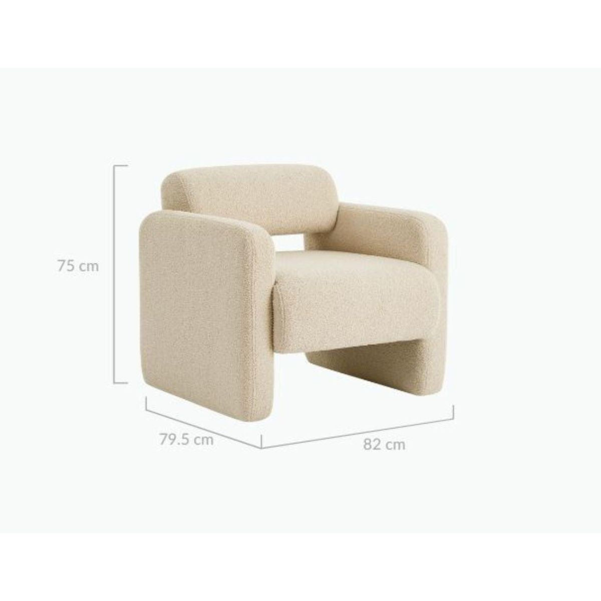 Lilah Modern Boucle Fabric Armchair - Burnt Orange - Cosy Abode