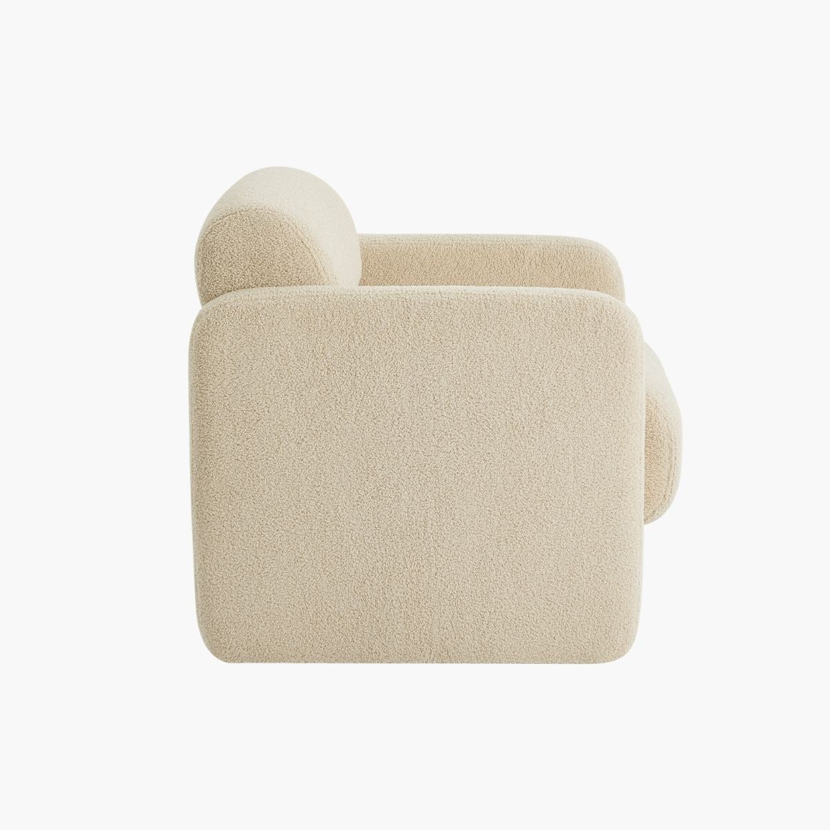 Lilah Modern Boucle Fabric Armchair - Light Sand - Cosy Abode