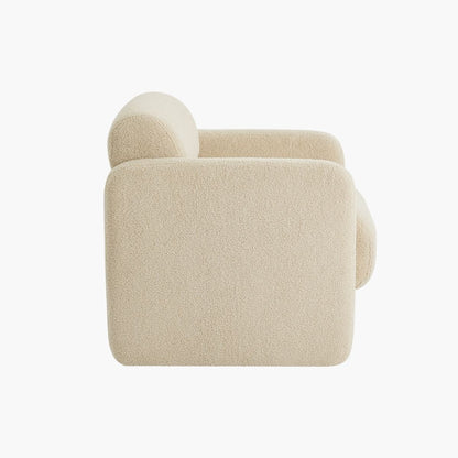 Lilah Modern Boucle Fabric Armchair - Light Sand - Cosy Abode