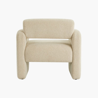 Lilah Modern Boucle Fabric Armchair - Light Sand - Cosy Abode
