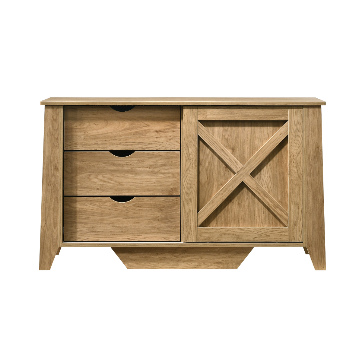 Mica Wooden Sliding door Sideboard with 3 Drawers - Cosy Abode