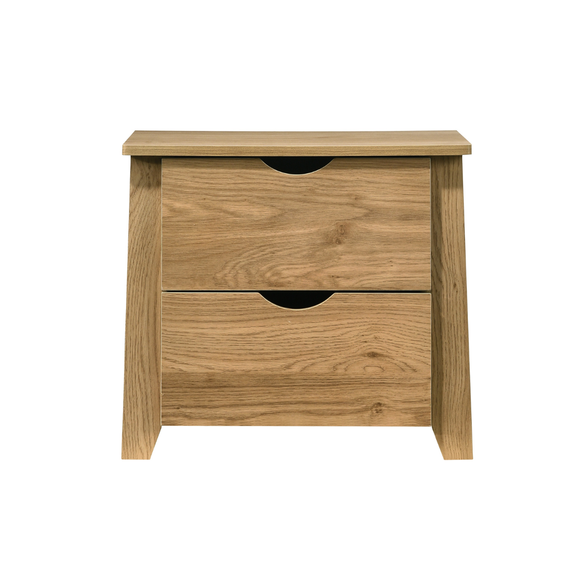 Mica Wooden Bedside Table with 2 Drawers - Cosy Abode