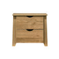 Mica Wooden Bedside Table with 2 Drawers - Cosy Abode