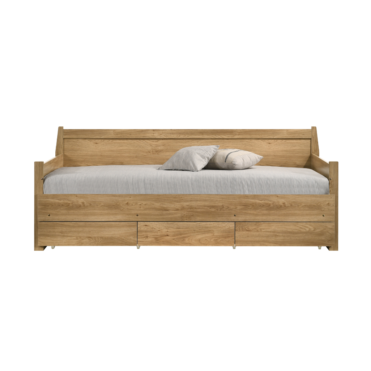 Mica Natural Wooden Day Bed with 3 Drawers Sofa Bed Frame - Cosy Abode