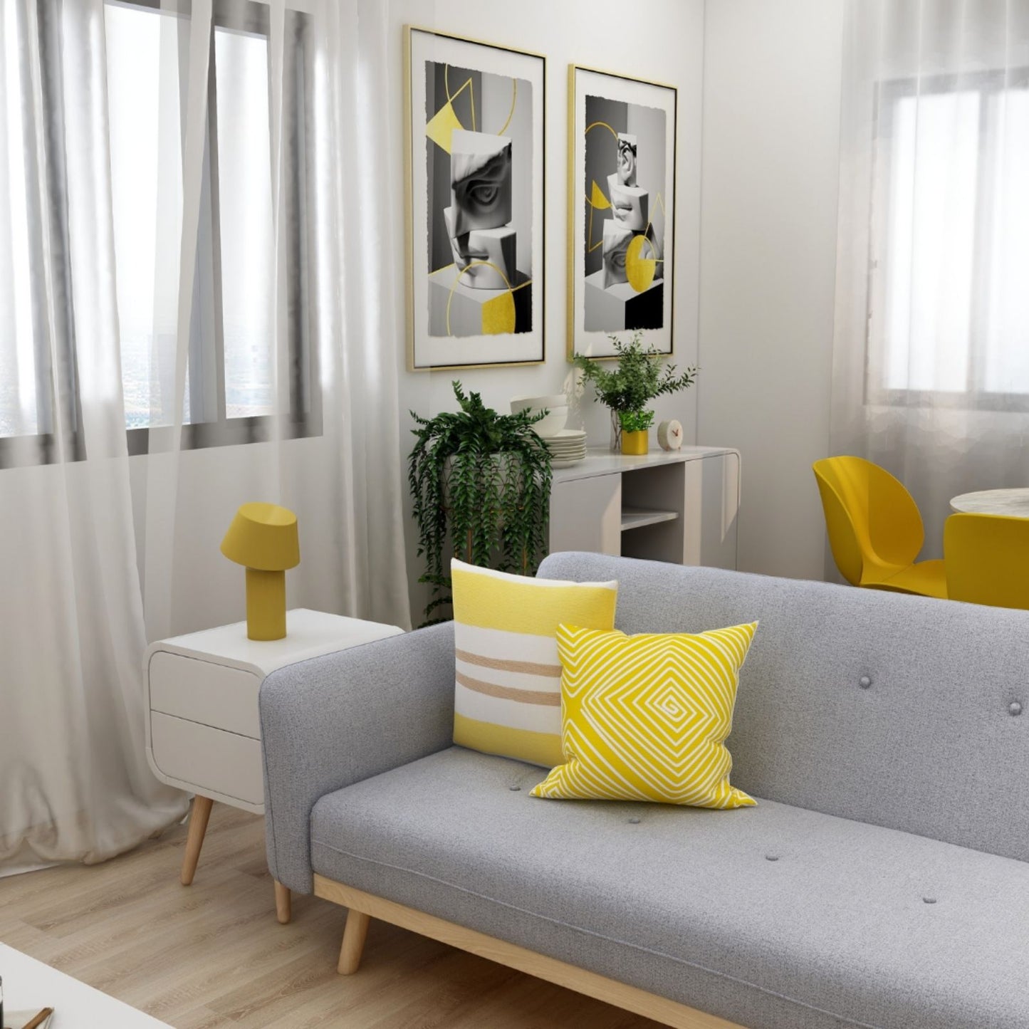 Nicholas 3-Seater Light Grey Foldable Sofa Bed - Cosy Abode