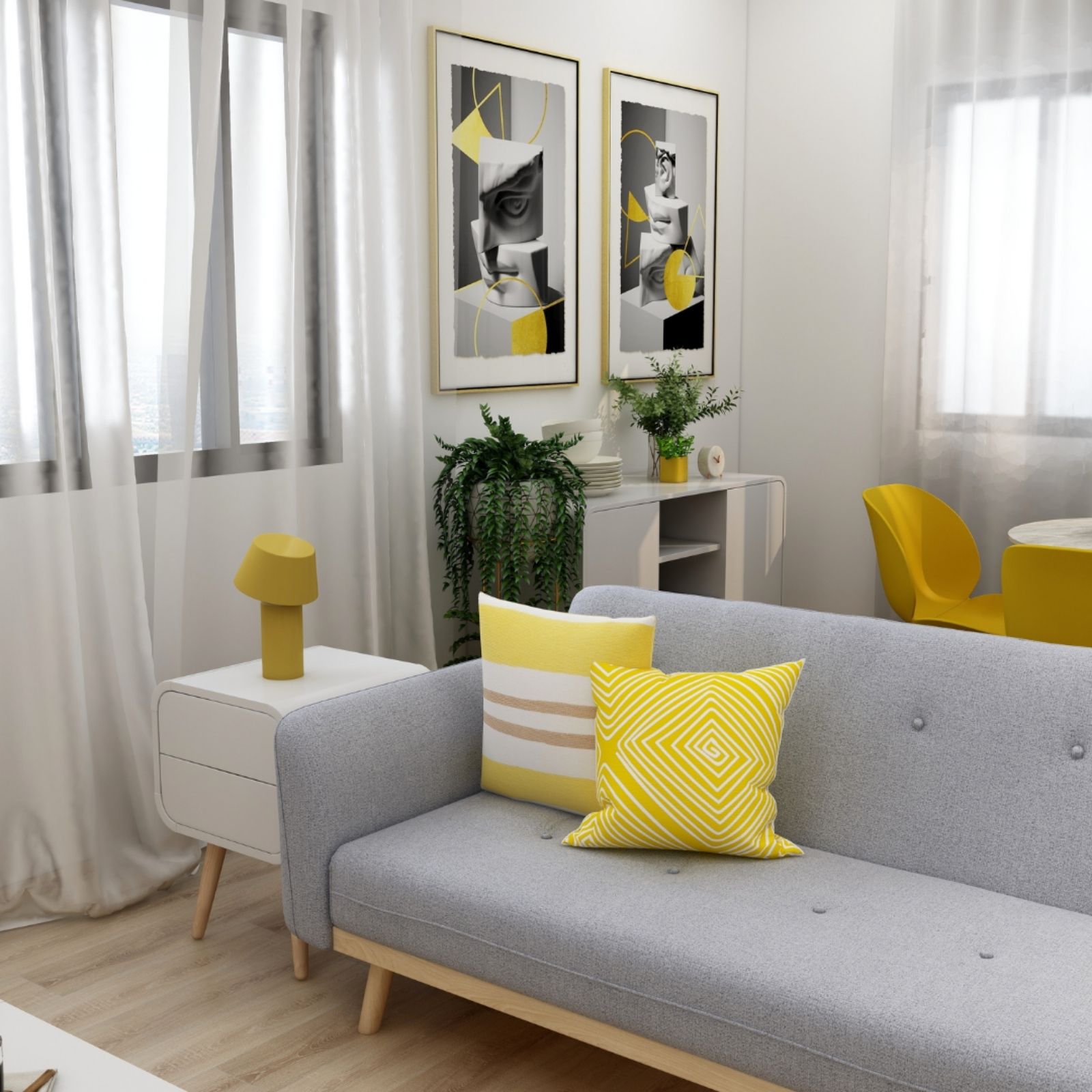 Nicholas 3-Seater Light Grey Foldable Sofa Bed - Cosy Abode