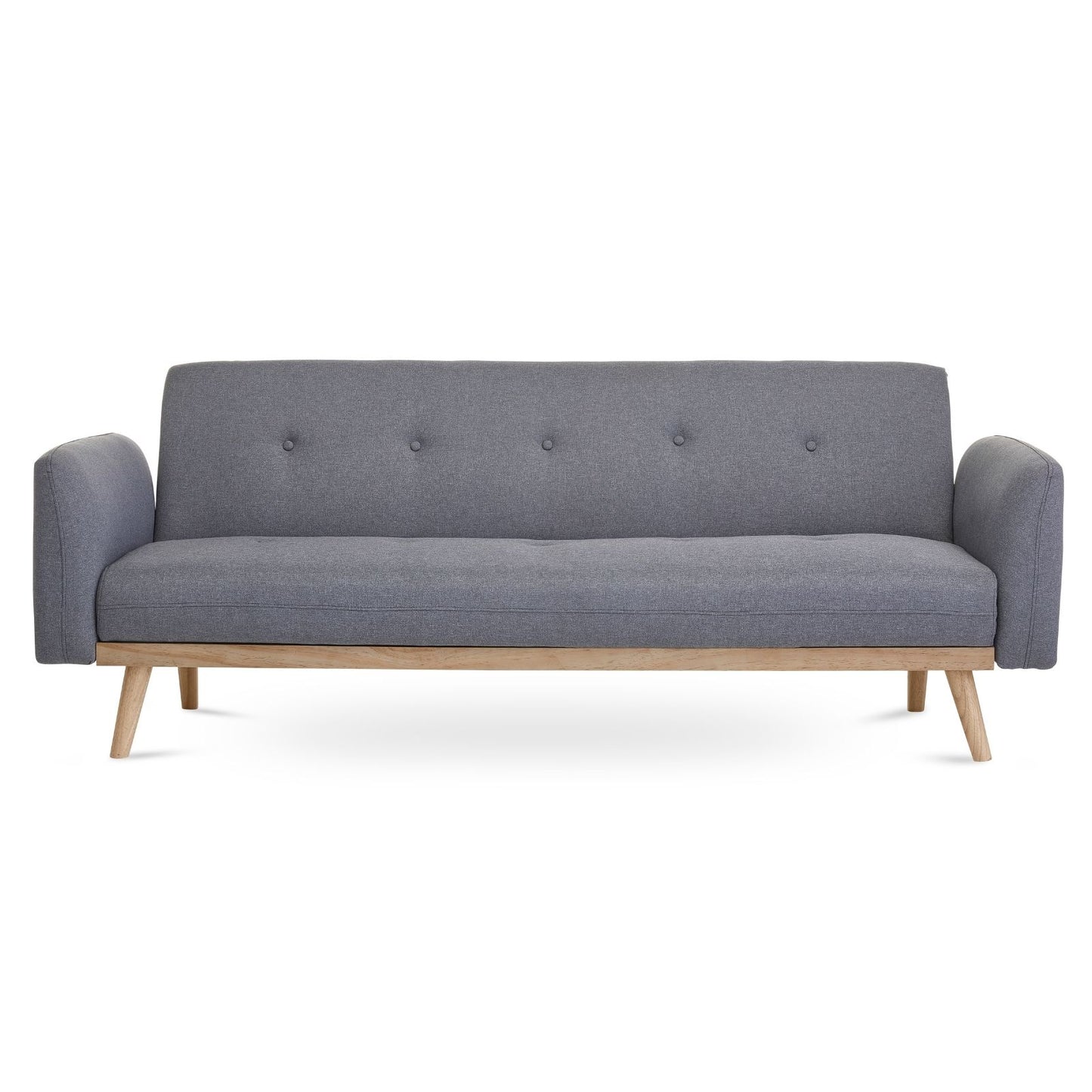 Nicholas 3-Seater Light Grey Foldable Sofa Bed - Cosy Abode