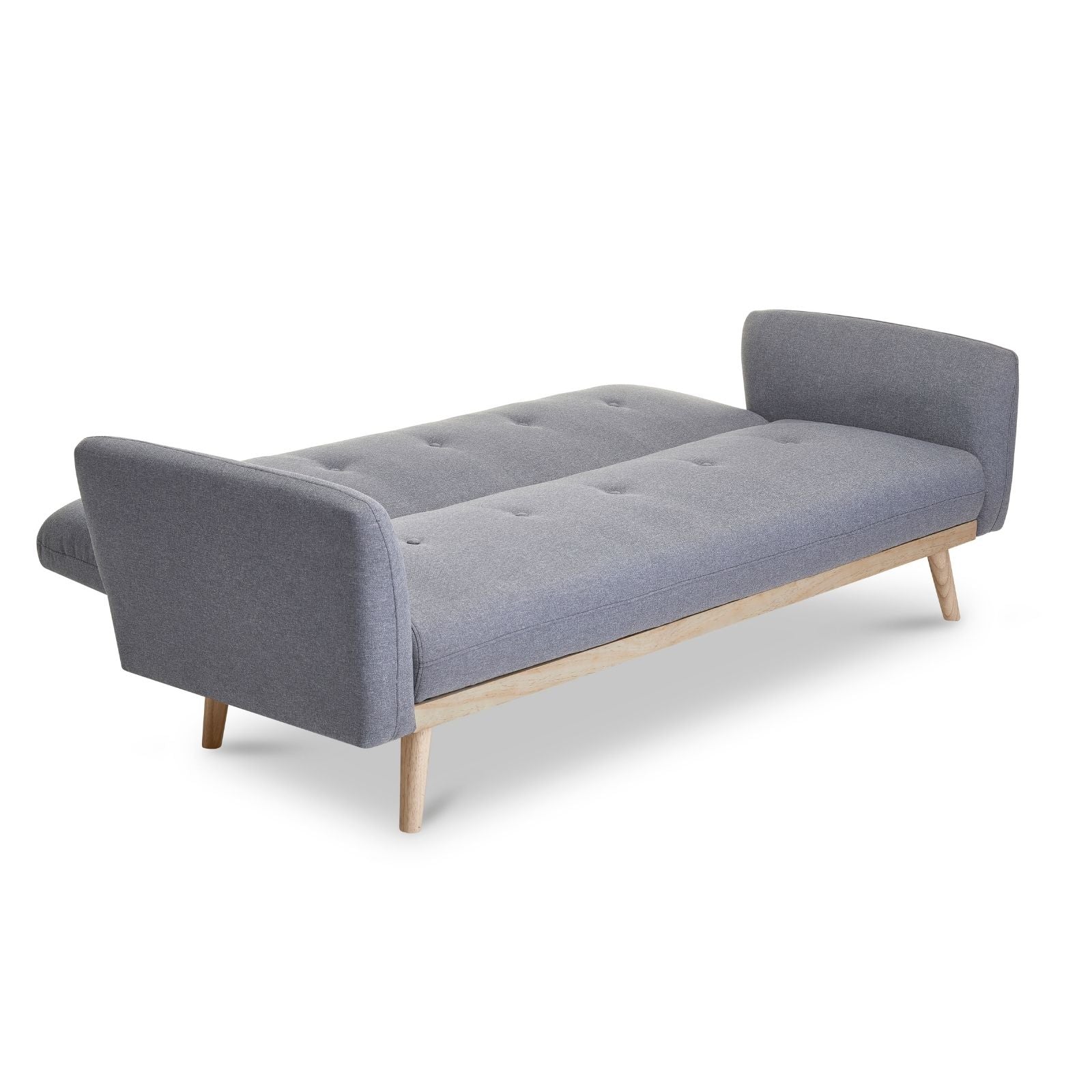 Nicholas 3-Seater Light Grey Foldable Sofa Bed - Cosy Abode