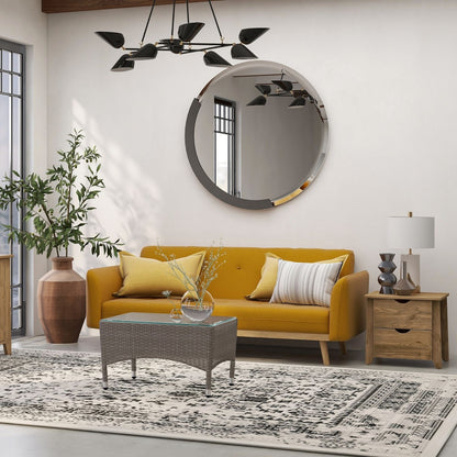 Nicholas 3-Seater Yellow Foldable Sofa Bed - Cosy Abode