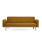 Nicholas 3-Seater Yellow Foldable Sofa Bed - Cosy Abode