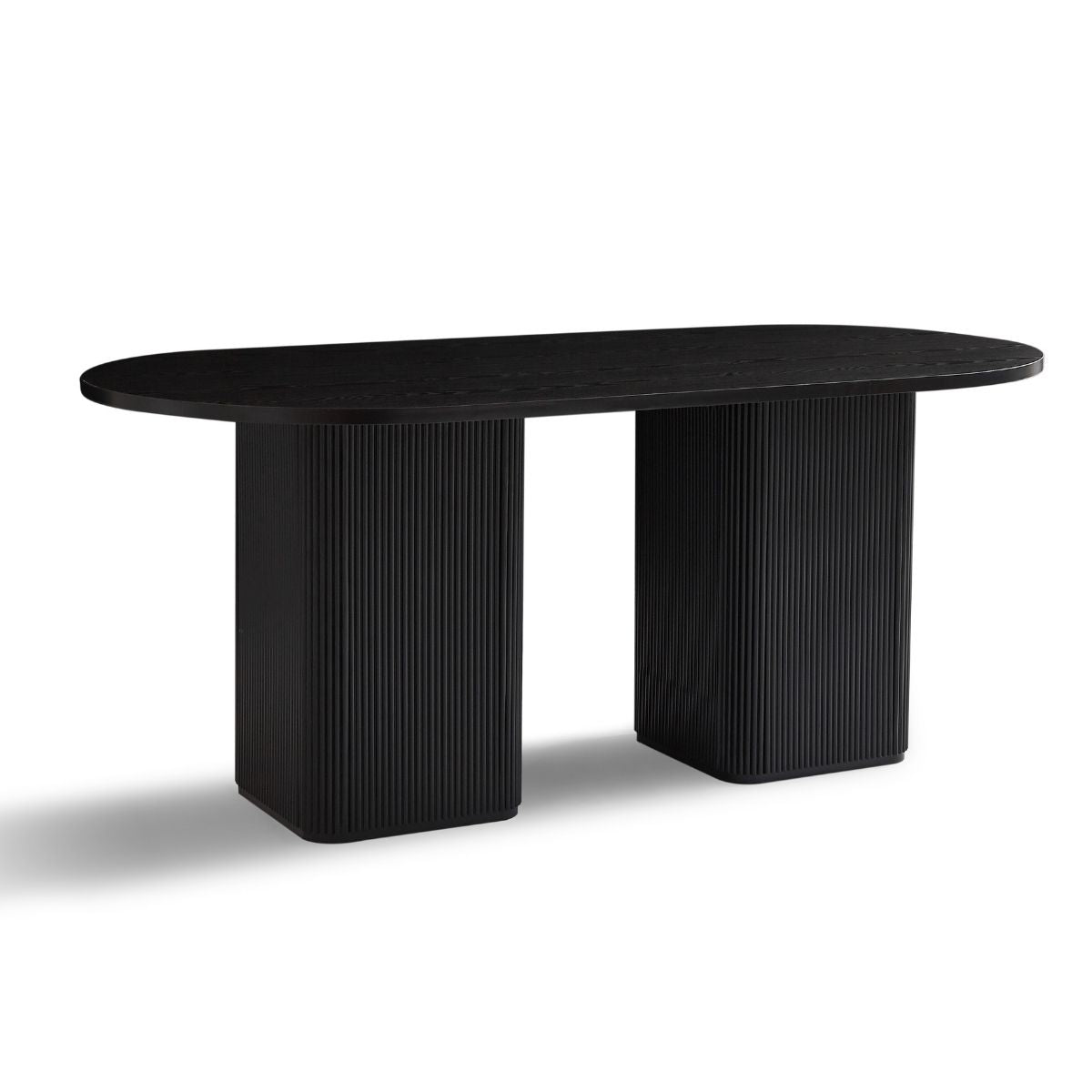 Tate 6 Seater Black Column Dining Table - Cosy Abode