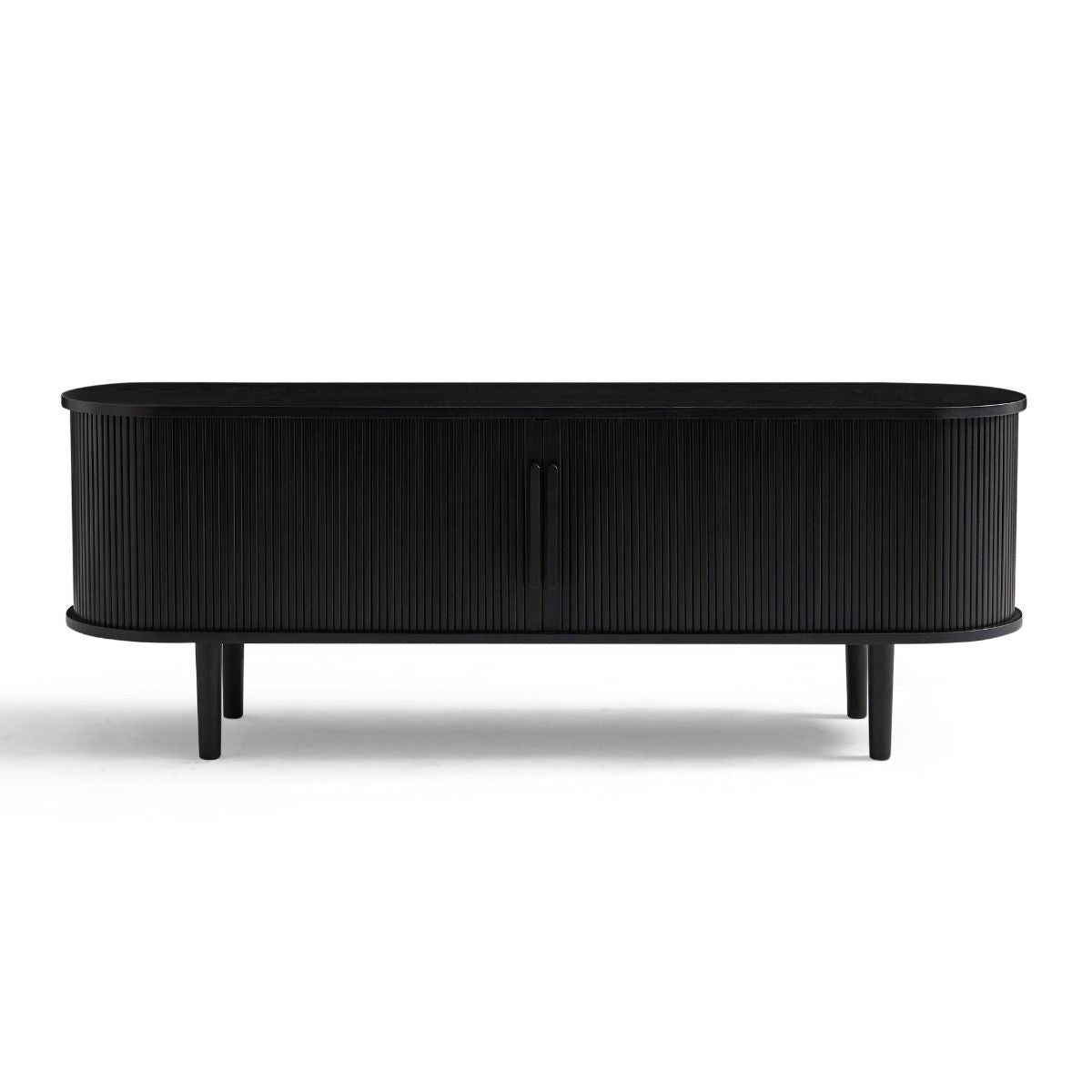 Tate Black Column TV Stand 160cm - Cosy Abode