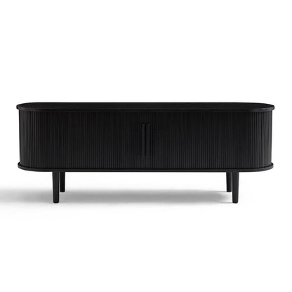 Tate Black Column TV Stand 160cm - Cosy Abode
