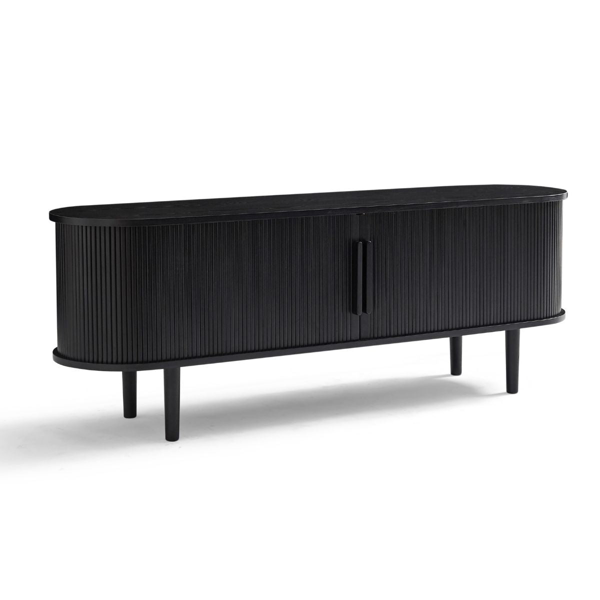 Tate Black Column TV Stand 160cm - Cosy Abode