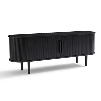 Tate Black Column TV Stand 160cm - Cosy Abode