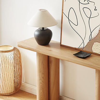 Tanner Natural Wooden Console Table - Cosy Abode