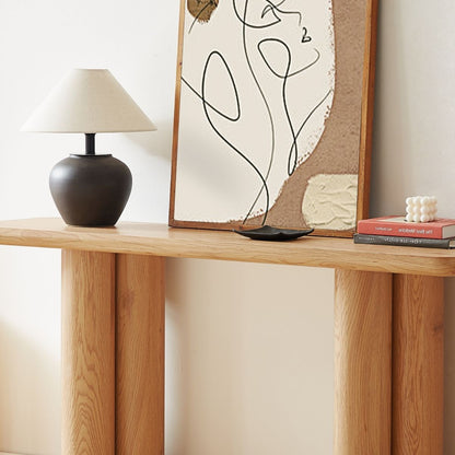 Tanner Natural Wooden Console Table - Cosy Abode
