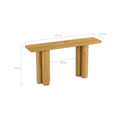 Tanner Natural Wooden Console Table - Cosy Abode