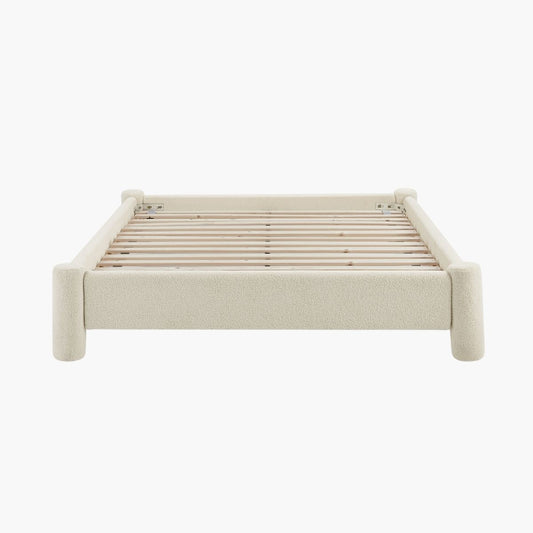 Zara Modern Boucle Fabric Bed Base - Double - Cosy Abode