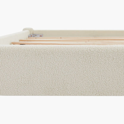 Zara Modern Boucle Fabric Bed Base - Double - Cosy Abode