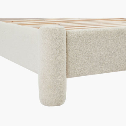 Zara Modern Boucle Fabric Bed Base - Double - Cosy Abode