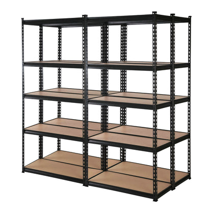 Giantz 4x1.8M Garage Shelving Warehouse Rack Pallet Racking Storage Shelve Black - Cosy Abode