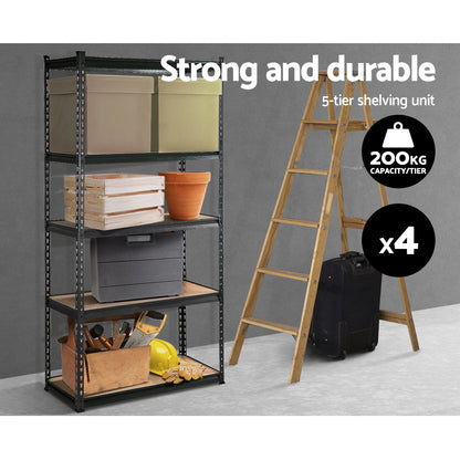 Giantz 4x1.8M Garage Shelving Warehouse Rack Pallet Racking Storage Charcoal - Cosy Abode