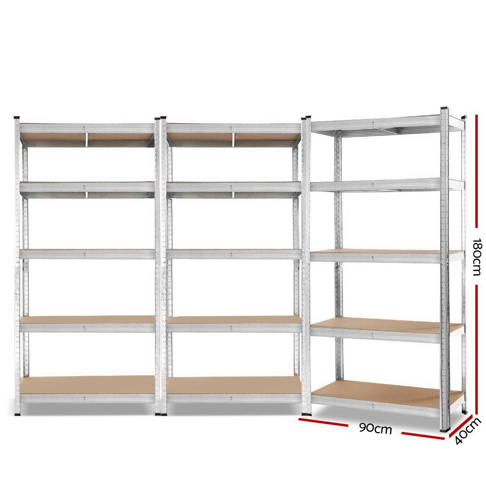Giants 3x1.8M Warehouse Shelving Rack Racking Garage Metal Storage Shelves - Cosy Abode