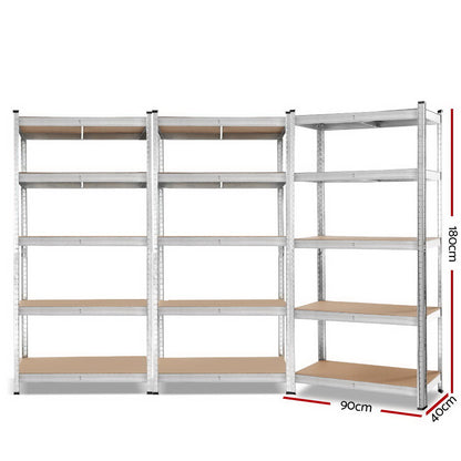 Giants 3x1.8M Warehouse Shelving Rack Racking Garage Metal Storage Shelves - Cosy Abode