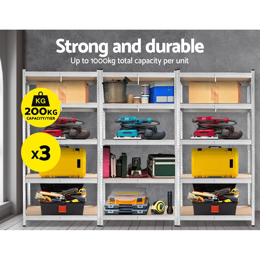Giants 3x1.8M Warehouse Shelving Rack Racking Garage Metal Storage Shelves - Cosy Abode