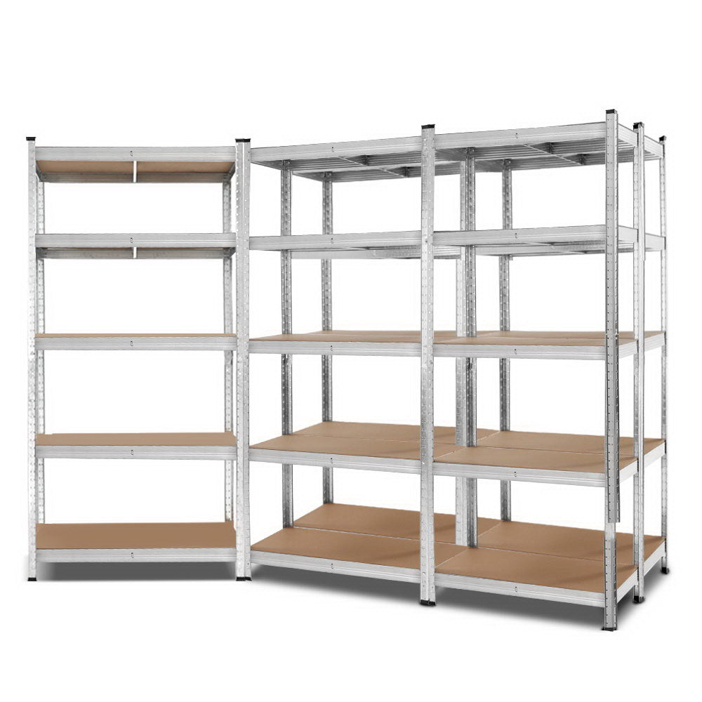 Giantz 5x1.8M Garage Shelving Warehouse Rack Pallet Racking Storage Shelf Silver - Cosy Abode