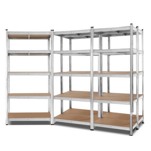 Giantz 5x1.8M Garage Shelving Warehouse Rack Pallet Racking Storage Shelf Silver - Cosy Abode