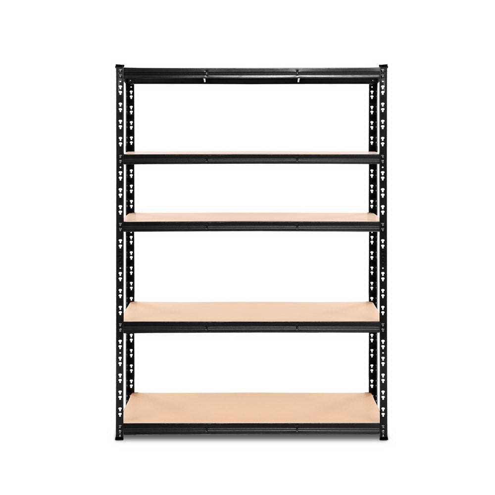 Giantz 1.8M Warehouse Racking Shelving Storage Shelf Garage Shelves Rack Steel Black - Cosy Abode
