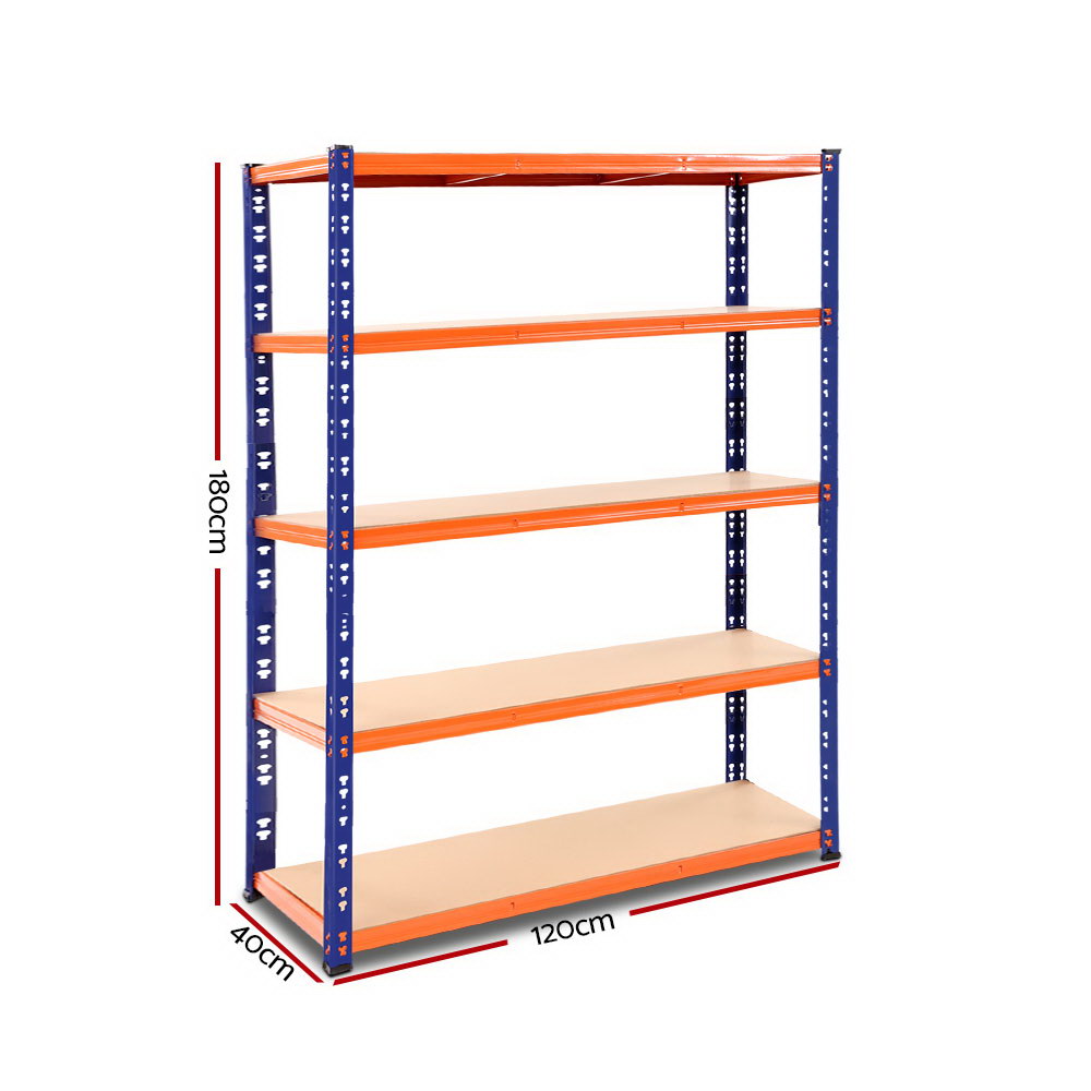 Giantz 1.8M Garage Shelving Warehouse Rack Pallet Racking Storage Shelve Blue - Cosy Abode