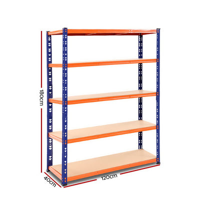 Giantz 1.8M Garage Shelving Warehouse Rack Pallet Racking Storage Shelve Blue - Cosy Abode