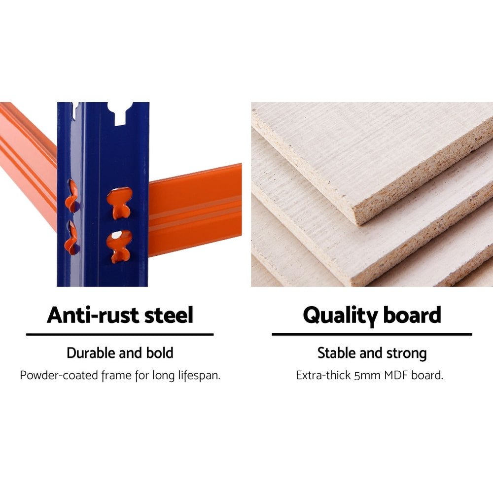 Giantz 2.4Mx1.8M Garage Shelving Warehouse Rack Pallet Racking Storage Blue - Cosy Abode