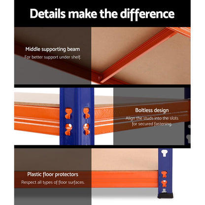 Giantz 2.4Mx1.8M Garage Shelving Warehouse Rack Pallet Racking Storage Blue - Cosy Abode