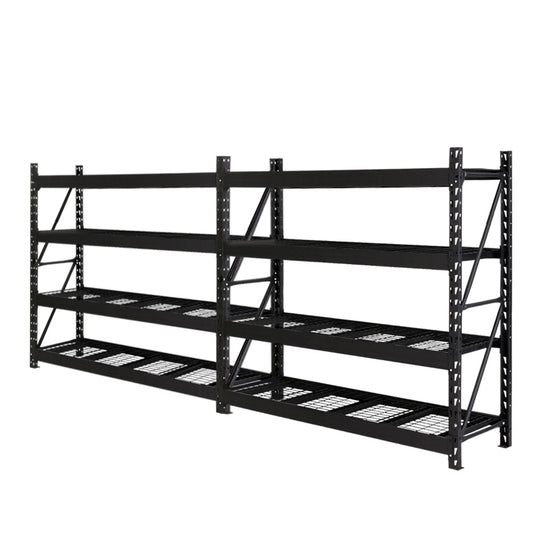 Giantz 4Mx2M Garage Shelving Warehouse Rack Pallet Racking Storage Shelve Black - Cosy Abode