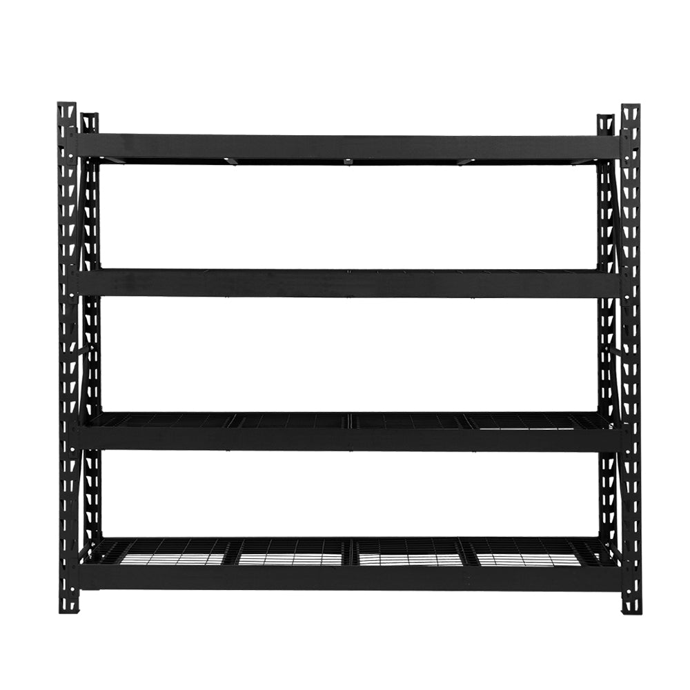 Giantz 4Mx2M Garage Shelving Warehouse Rack Pallet Racking Storage Shelve Black - Cosy Abode