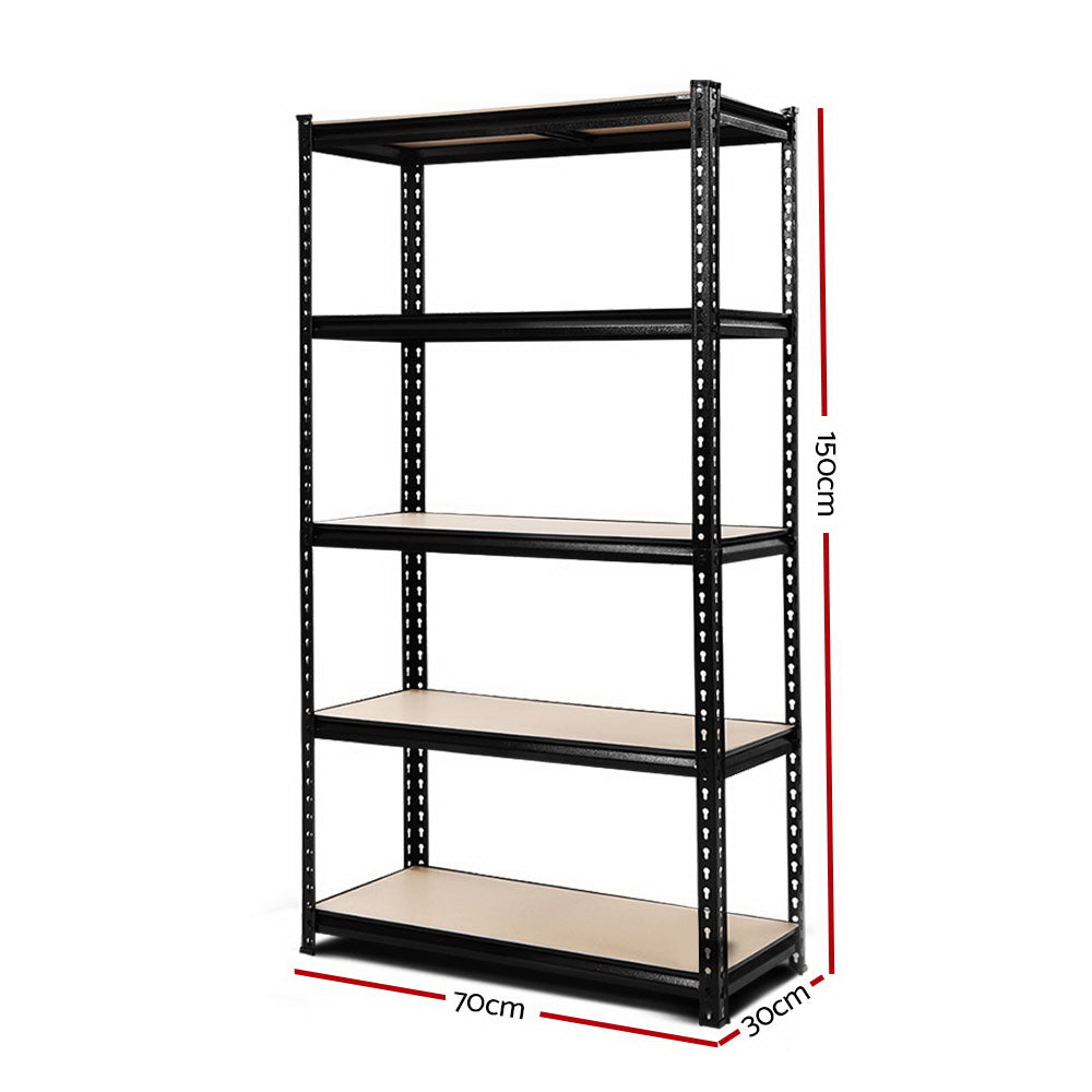 Giantz 1.5M Garage Shelving Warehouse Rack Pallet Racking Storage Shelve Black - Cosy Abode