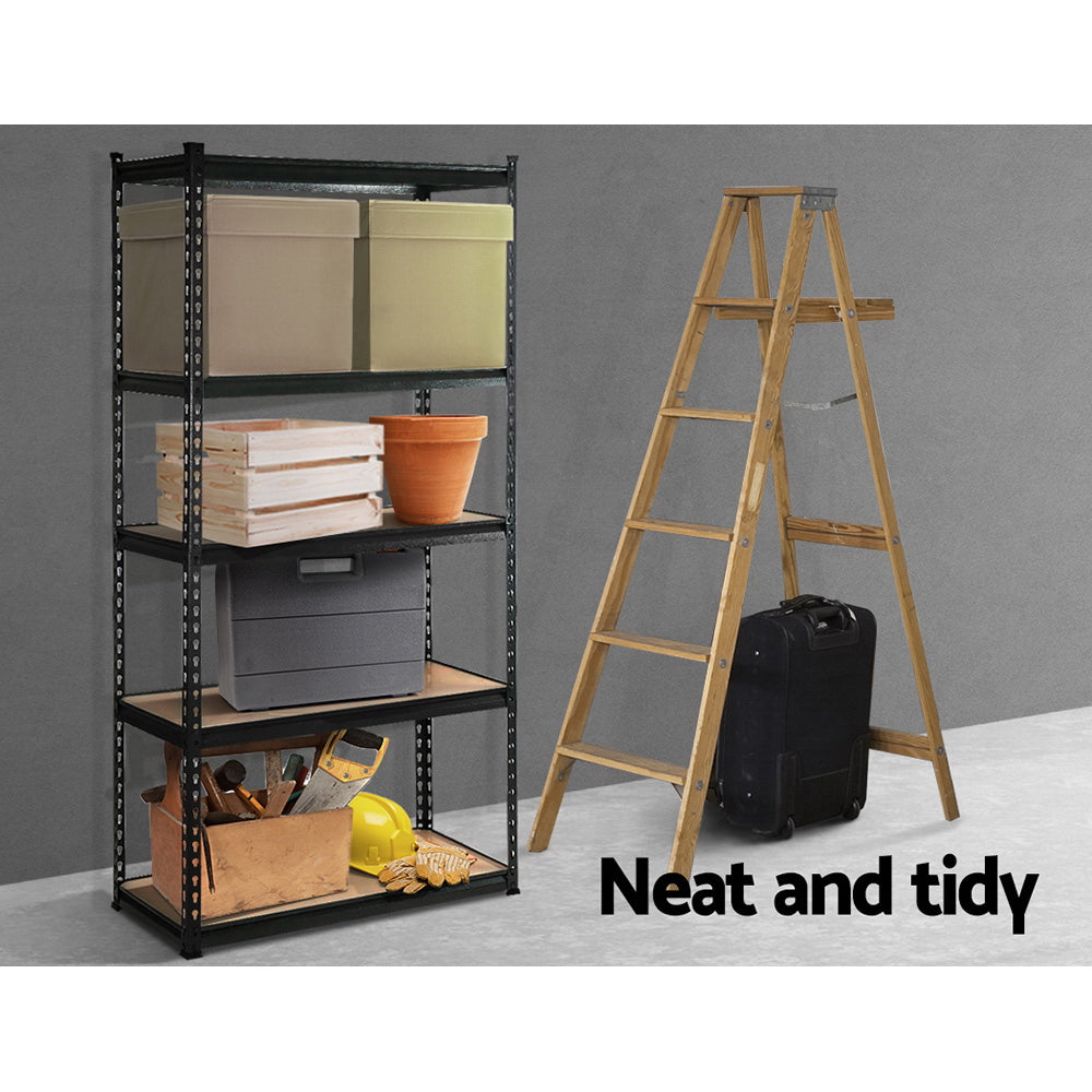 Giantz 1.5M Garage Shelving Warehouse Rack Pallet Racking Storage Shelve Black - Cosy Abode
