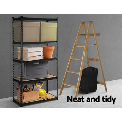 Giantz 1.5M Garage Shelving Warehouse Rack Pallet Racking Storage Shelve Black - Cosy Abode