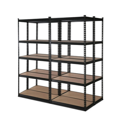Giantz 4x1.5M Garage Shelving Warehouse Rack Pallet Racking Storage Shelve Black - Cosy Abode