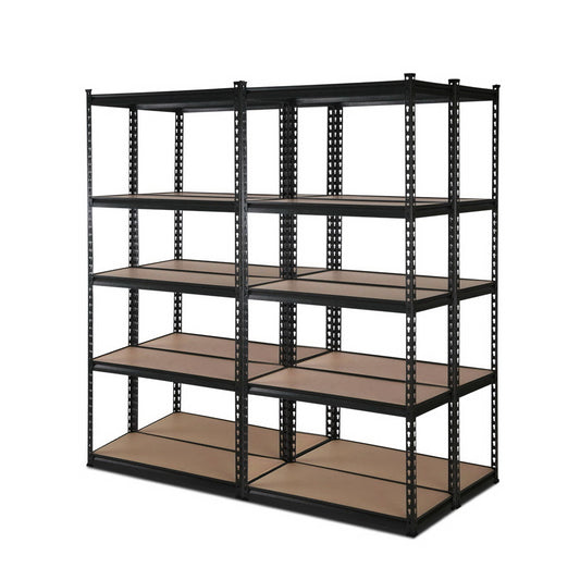 Giantz 4x1.5M Garage Shelving Warehouse Rack Pallet Racking Storage Shelve Black - Cosy Abode