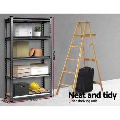 Giantz 2x1.5M Steel Warehouse Racking Rack Shelving Storage Garage Shelves Shelf - Cosy Abode