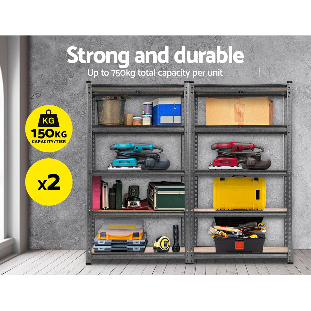 Giantz 2x1.5M Steel Warehouse Racking Rack Shelving Storage Garage Shelves Shelf - Cosy Abode