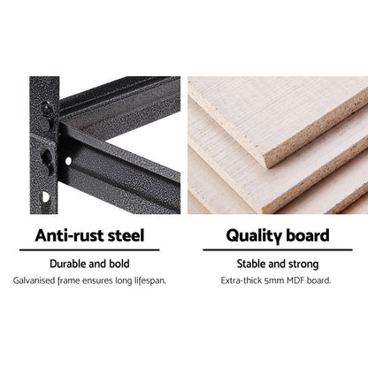 Giantz 2x1.5M Steel Warehouse Racking Rack Shelving Storage Garage Shelves Shelf - Cosy Abode